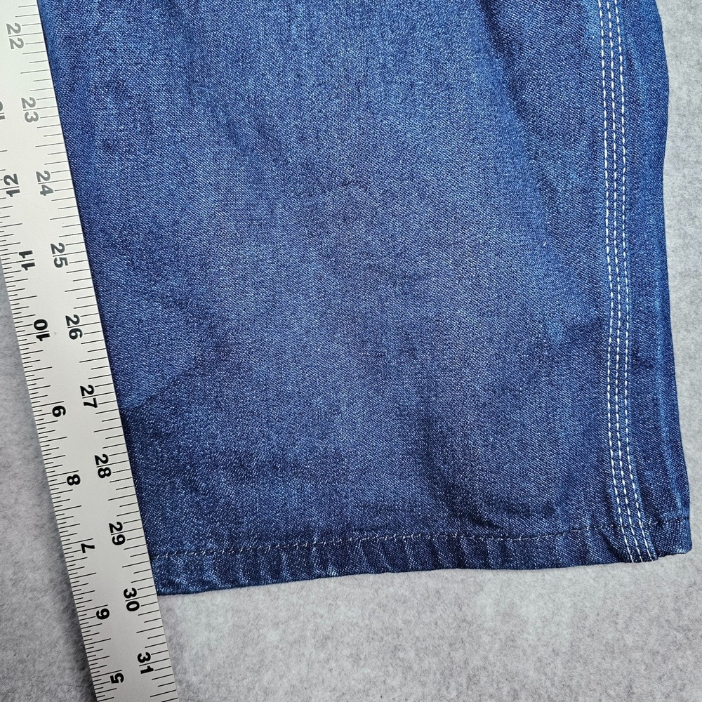 Round House Bib Overalls Mens 32 X 32 Denim Pockets Carpenter Workwear Utility - Picture 12 of 13